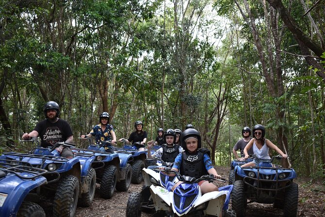 Horse and Quad bike tour with a visit to a Petting Zoo - ATV/quad ride (about 30 minutes): training, then track paddock or rainforest track
