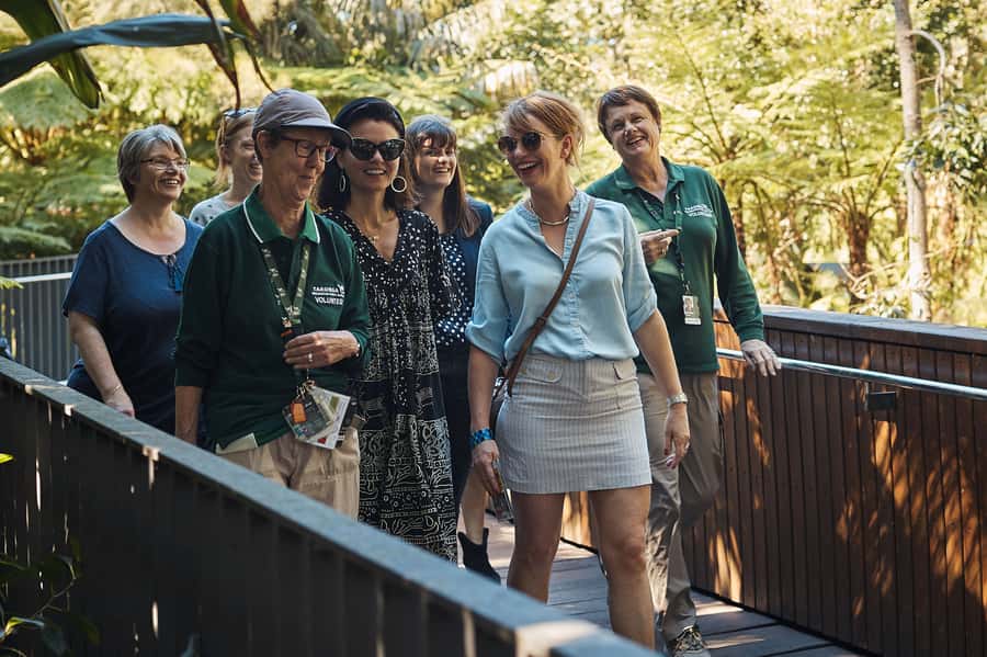 Taronga Zoo Aussie Backyard Adventure - Entering Taronga Zoo’s Nura Diya: your guide starts you with context