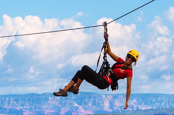 Zip Line Tour at Out of Africa Wildlife Park in Sedona,Camp Verde - Predator Zip Lines over Out of Africa: the setup that makes it fun